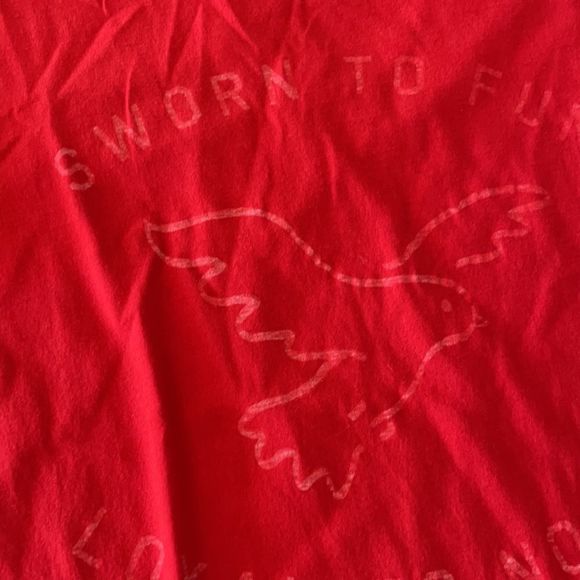 Zoe karrsen small red tee Euc sworn to fun loyal to none - Picture 2 of 5